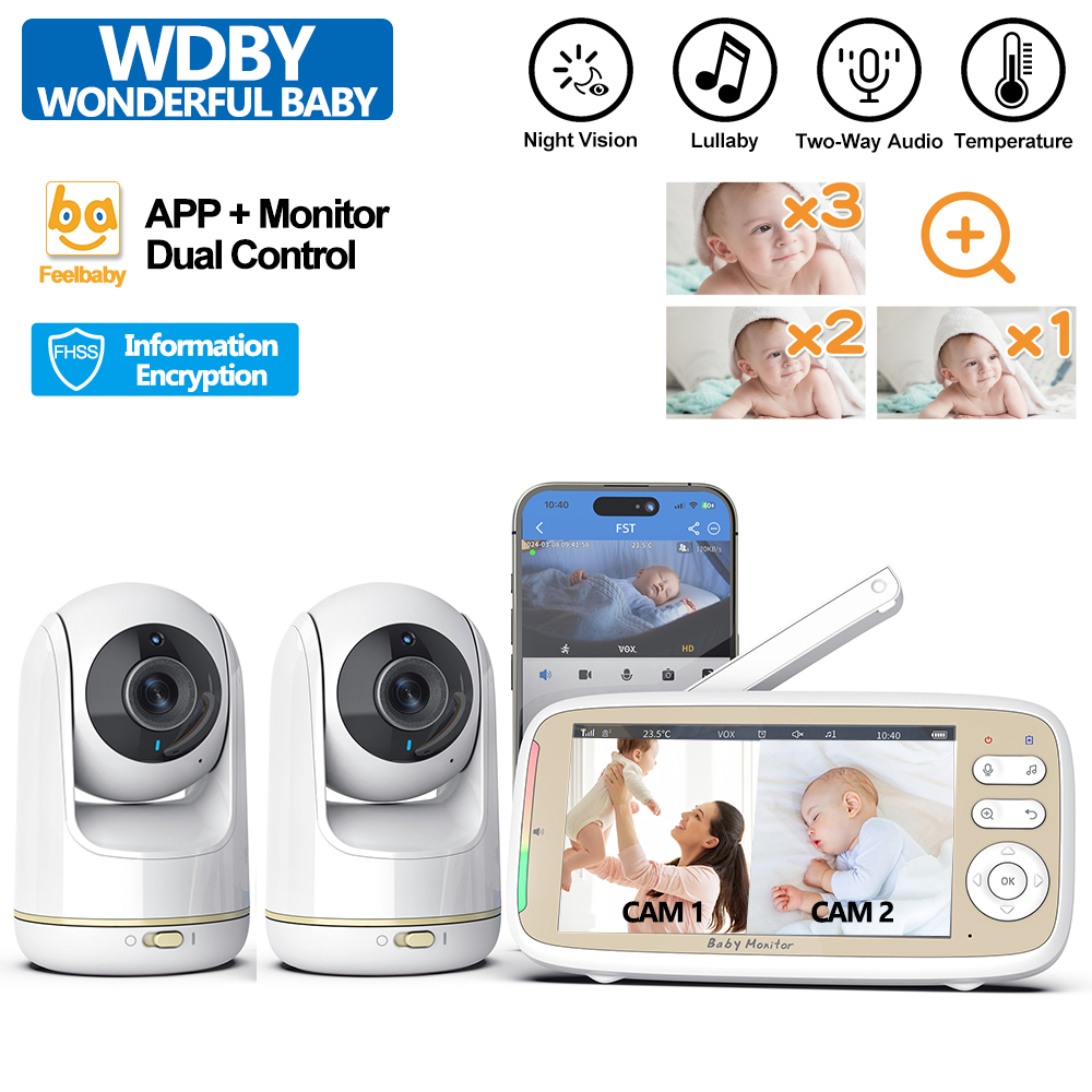 Music Audio Pro - VB803 PRO Baby Monitor, avec 2