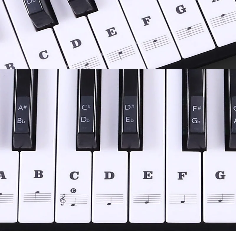 Keyboard Piano 61 Key - Autocollants d'entraînement de Piano pour 37/49/54/61/88