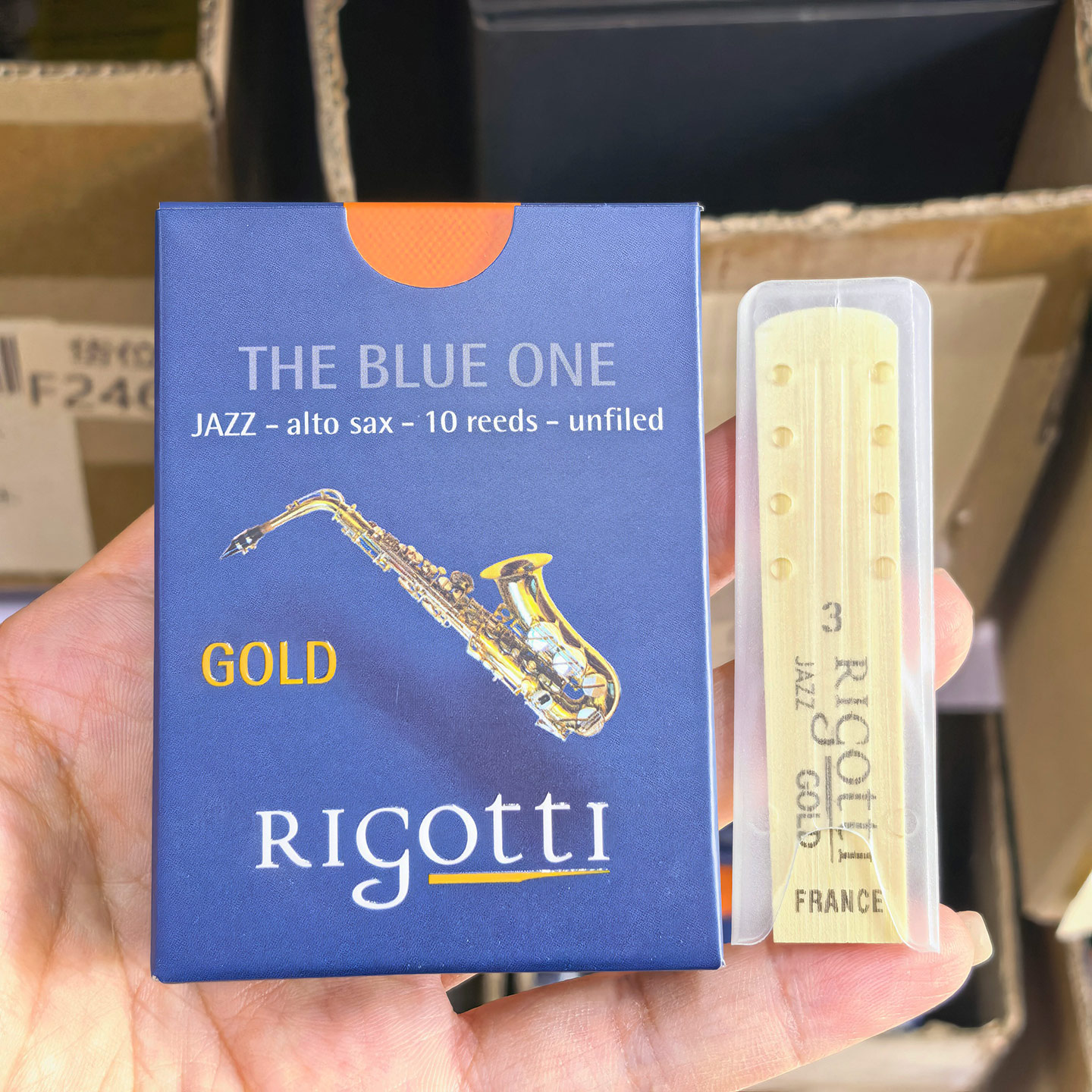 Saxophone Reed Pack - Rigotti, anches de saxophone jazz dorées,