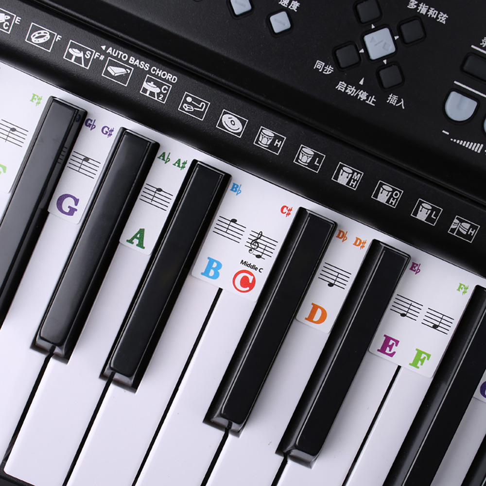 Autocollants pour clavier de p - Keyboard Piano 61 Key avis et prix