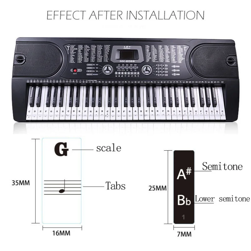 Autocollants d'entraînement de - Keyboard Piano 61 Key avis et prix