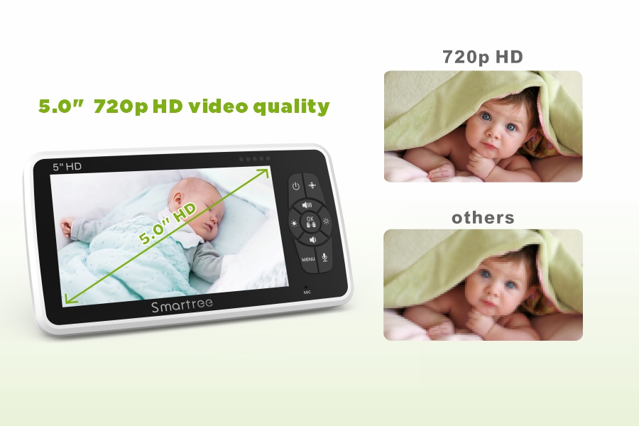 Smartree 5'' 720P HD Babyphone - Audiovision Music Player avis et prix